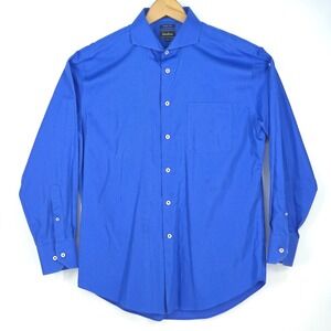 Neiman Marcus Trim Fit Button Up Shirt Mens 16 32/33 Long Sleeve Office Career